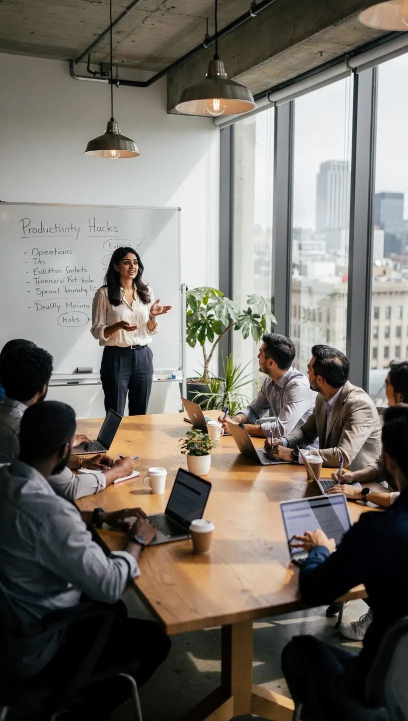 Organized workspace with efficient layout and tools.